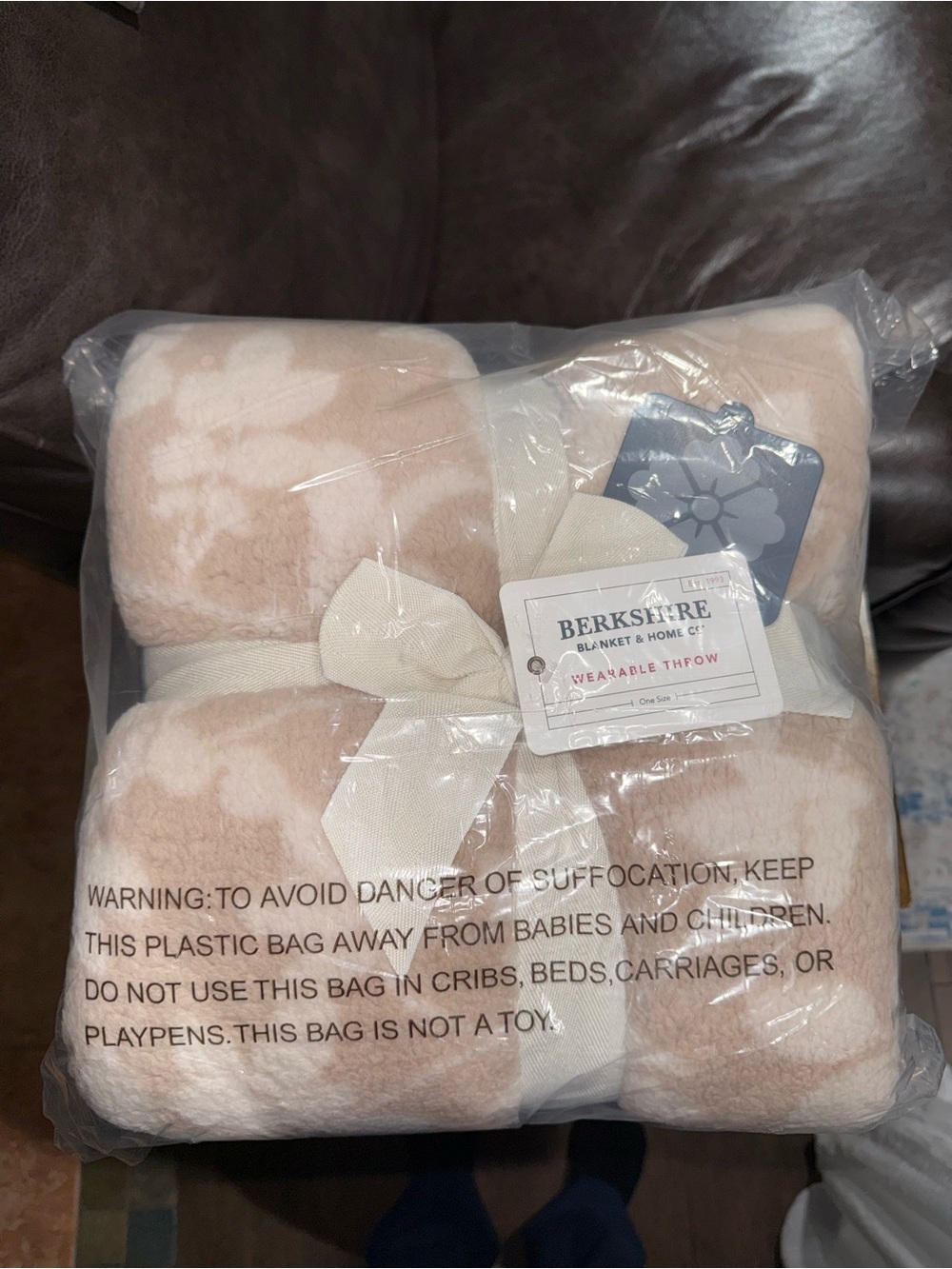 Berkshire Blush Pink Plush Wearable Throw Blanket